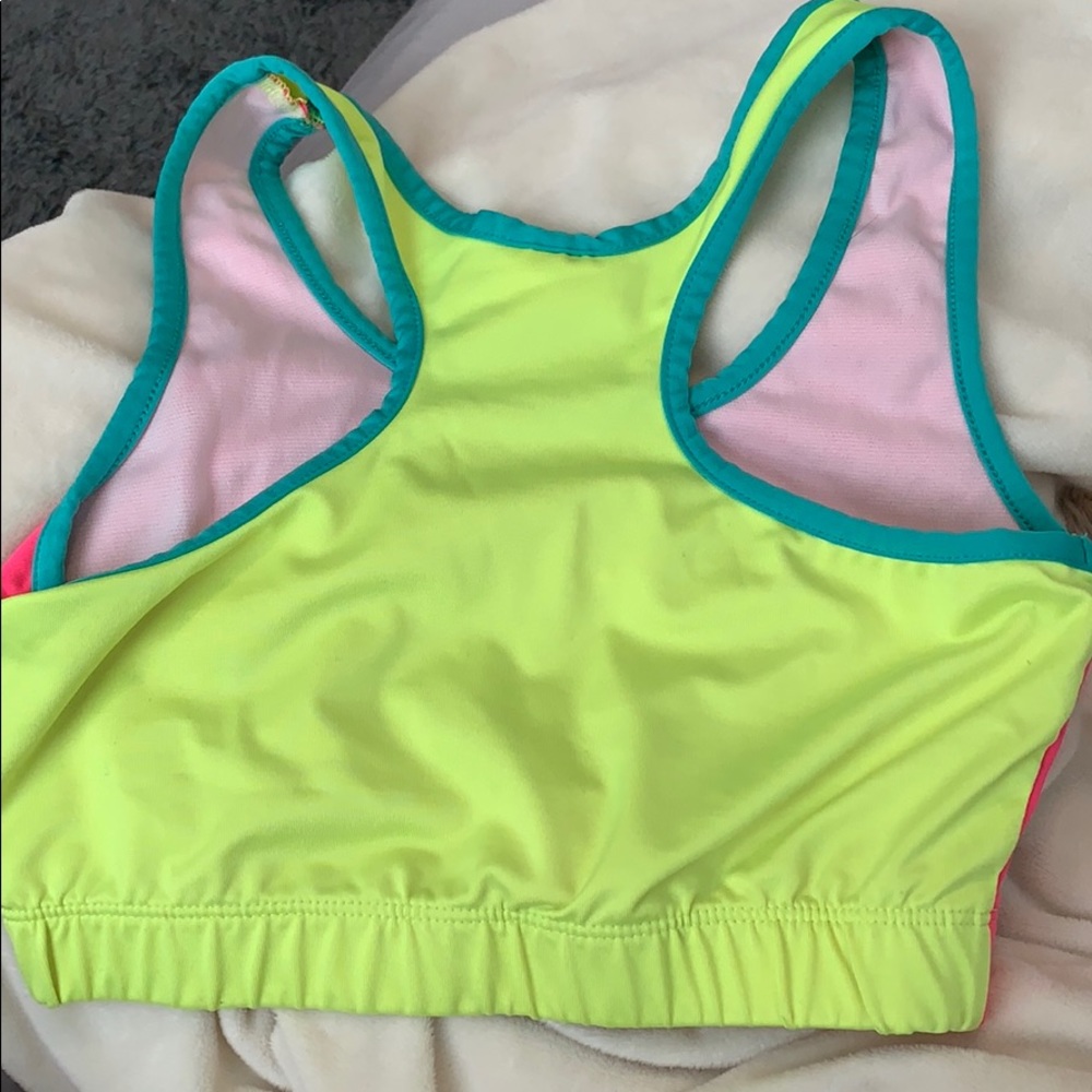 Neon sports bra